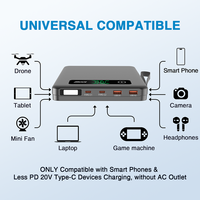 Banco de energía de alta capacidad 40000mAh PD 100W con función de paso compatible con carga y descarga simultánea
