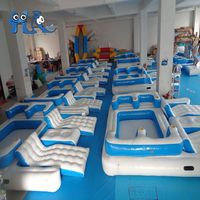 Hamac flottant gonflable en PVC robuste pour lacs et piscines, fauteuil gonflable relaxant pour 5 à 10 personnes