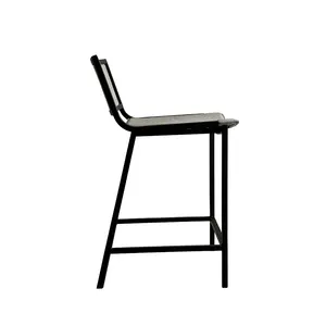 Hot Selling Modern Design Vira Grey Fabric Metal Bar Counter Stool For Wholesale