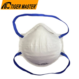CE EN149 FFP2 logotipo personalizado a prueba <span class=keywords><strong>de</strong></span> polvo tela no tejida reutilizable montado en la cabeza máscara antipolvo protección respirador - Product Image 4