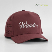 Casquette de baseball structurée à 6 panneaux avec broderie 3D personnalisée OEM, maille en nylon perforée au laser, casquette de sport ventilée