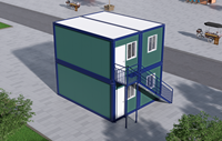 Ufficio Modulare Prefabbricato Personalizzato a 2 Piani, Espandibile, Portatile, Eco-compatibile, Montaggio in 72 Ore