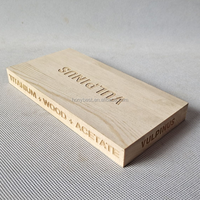 Produit de marketing au détail contremarches de blocs de bois Mini plateau en bois rustique en bois de hêtre présentoir sur pied support pour artisanat d'art