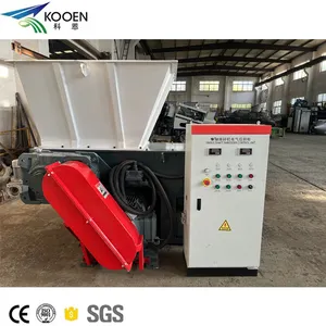 Waste rubber paper plastic recycling crushing cutting shredder machine