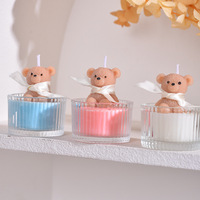 Velas Aromáticas de Alta Calidad con Forma de Osito para Decoración del Hogar, Regalo Romántico para Bodas y San Valentín, Velas Perfumadas Hechas a Mano
