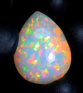 โอปอลเอธิโอเปียคุณภาพสูง ทรงคาโบชอง แบบหลวม 100% ธรรมชาติ ทรงลูกแพร์ เคลือบแว็กซ์/น้ำมัน ตาแมว สำหรับทำเครื่องประดับ DIY - Product Image 1