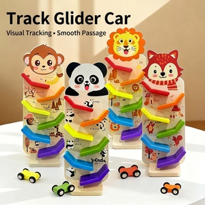 Juguete de Madera para Niños Pequeños, Pista de Carreras con Rampa, Set de Juego de Vehículos para Niños y Niñas de 3 a 6 Años - Product Image 2