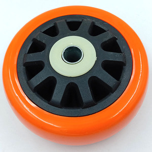 ล้อเลื่อนแบบมีร่องหล่อลื่นขนาด 5 นิ้ว วัสดุ PVC PU แถวเดียว มีสีให้เลือก ความสูง 45 มม. สำหรับร้านอาหารและร้านพิมพ์  ขายดี - Product Image 3