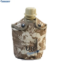 Botella Táctica Zennison Con Vaso De Aluminio Y Tapa Cantimplora Combate 3 En 1