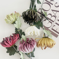 Künstliche Chrysantheme Einzelne Dahlie Realistische Kunstblume Chinesische Tischdekoration Wohnzimmer Blumenarrangement Bouquet