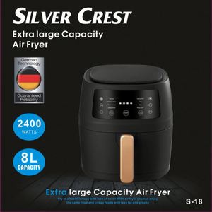 Freidora de Aire Silver Crest de Alta Calidad con Pantalla Táctil Inteligente, Negra, 8L, Sin Aceite, Gran Potencia - Product Image 2
