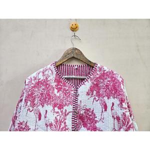 Chic abrigo de invierno para mujer TNT tela Chaqueta corta desmontable Suzani bordado acolchado impreso algodón relleno botón sólido - Product Image 4