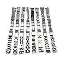 Bracelet de montre Trendybay Vintage en acier 904L, argent brossé, 19 mm 20 mm, compatible avec les modèles de montres mécaniques classiques