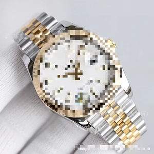 <span class=keywords><strong>Montre</strong></span> pour homme RObax Perpetual 41 mm, bracelet en acier inoxydable bicolore à cinq maillons, lunette cannelée, étanche, <span class=keywords><strong>montre</strong></span> à aiguilles - Product Image 6