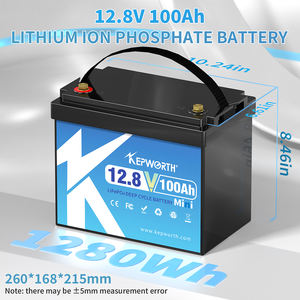 Gudang EU 12.8v 100Ah penyimpanan energi surya Lifepo4 baterai dengan Bms 12v 100ah 200ah 300ah Lifepo4 paket baterai - Product Image 2