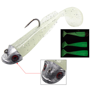 Neuheit: 5,6cm 21,8g Weichköder mit Bleikopf, Angelköder mit T-Schwanz, Weichköder mit Blei, Angelhaken - Product Image 3