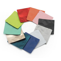 Sachets d'emballage carrés en aluminium coloré pour thé, mini-sachets vides pour échantillons de thé, pochettes plates thermoscellables