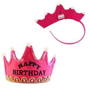 Diademas con Tiara de Rey para Niños con Logotipo Personalizado, Juego de Diademas con Luces LED Intermitentes para Decoración de Cumpleaños, Sombreros de Princesa Coloridos para Fiestas - Product Image 4
