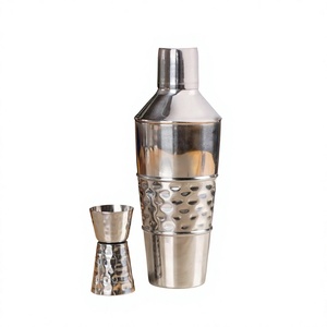 Great Quality Stainless Steel Cocktail Shaker Set With Hammered Finish Jigger <b>Bar</b> <b>Tools</b> Kit Durable Drink Mixer Barware - Product Image 1