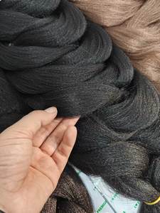 Extensiones de Cabello Sintético <span class=keywords><strong>Jumbo</strong></span> Box Braids para Mujer, Trenzas Africanas, Textura YAKI, Color Castaño Oscuro, Cabello para Trenzar al por Mayor - Product Image 4