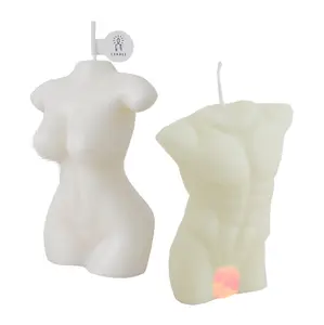 Vela de diseño creativa personalizada para mujer, vela perfumada hecha a mano para baño, Torso desnudo, en forma de cuerpo - Product Image 1