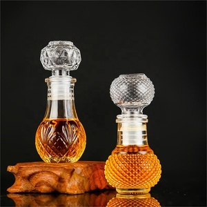 Chai rượu whisky/rượu vang nhỏ, rỗng, 50ml, chai thủy tinh mini đựng rượu có nắp vặn - Product Image 6