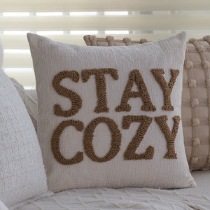 Cojín Decorativo Nórdico Moderno Beige para Sofás, Funda <span class=keywords><strong>de</strong></span> Cojín <span class=keywords><strong>de</strong></span> <span class=keywords><strong>Lino</strong></span> Jacquard <span class=keywords><strong>de</strong></span> Lujo, Funda <span class=keywords><strong>de</strong></span> Almohada Texturizada para Dormitorio - Product Image 4