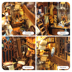 ชุดประกอบโมเดลไม้ดนตรีไฟฟ้า 3 มิติ แฮนด์เมด พร้อมไฟ LED สำหรับวางหนังสือ ตกแต่งโต๊ะทำงาน ของเล่น ของขวัญวันฮาโลวีน/อีสเตอร์ บรรจุกล่องสี - Product Image 3