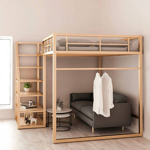 Kainice Modern Afneembaar IJzeren Stapelbed met Meerdere Niveaus voor Volwassenen, Trap, Kledingopbergfunctie, Stapelbed voor Peuters en Kinderen, Metaal - Product Image 3