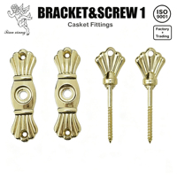 Vis de cercueil de luxe en coquille dorée 1 #   Vis à tête fraisée décoratives pour cercueil, accessoires de quincaillerie funéraire, fournitures funéraires en gros