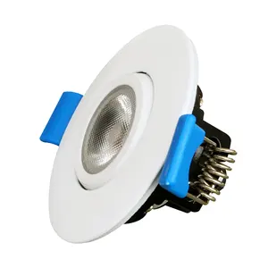 Etl2インチ方向埋め込み式Led缶ジンバルライトフィクスチャ調整可能な角度ダウンライト調光可能なLedジンバル缶ライト