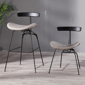 Sedia da Bar Multifunzionale con Schienale <span class=keywords><strong>in</strong></span> Ferro Antico per Uso Commerciale <span class=keywords><strong>in</strong></span> Caffetterie e Negozi di Tè - Product Image 3