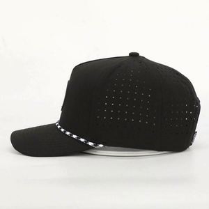 Gorra de Béisbol Personalizada de Alta Calidad, 5 Paneles, Perforada con Láser, Visera de Cuerda, Unisex, Ajustable, Resistente al Agua, para las Cuatro Estaciones - Product Image 3