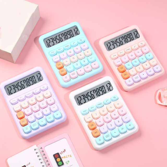 Calculator Flexible Keys 12-digit Digital Display Computer Student Classroom Problem Solving Exam Portable Calculator