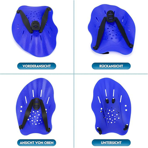 1 paire de palmelettes de natation pour adultes et enfants, dispositif d'entraînement avec sangles réglables - Product Image 4