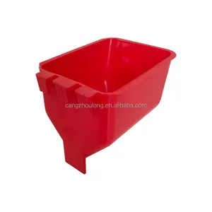 Comederos de palomas para pelear con gallo de pollo rojo grande tipo V grande de 0.5L, tazón de agua colgante resistente, taza de arena