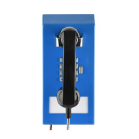 Téléphone public de prison sécurisé anti-vandalisme, téléphone d'urgence analogique en métal pour détenus, pour aéroports et espaces extérieurs
