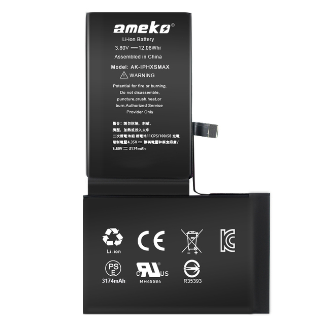 100% Health Battery for iphone Xs Max High Capacity New 0 Cycle Digital Battery Factory Wholesale