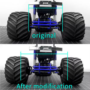 <span class=keywords><strong>Tamiya</strong></span> <span class=keywords><strong>1</strong></span>/<span class=keywords><strong>10</strong></span> Clod Buster Monster Truck pièces de mise à niveau en alliage d'aluminium 19mm adaptateurs de coupleur de roue avant élargis Construction métallique - Product Image 6