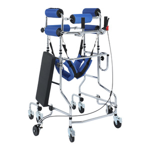 Déambulateur Shengrong bleu à 8 roues avec frein manuel et système anti-basculement pour personnes âgées en rééducation - Product Image 4