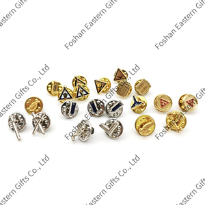 Épinglette d'officier maçonnique bleu or/argent Blue Lodge Junior Warden - Product Image 5
