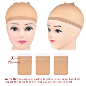 Vente en gros de bonnets de perruque HD personnalisés, 6 pièces/sac, multicolores, extensibles, respirants, en nylon, pour femmes - Product Image 3