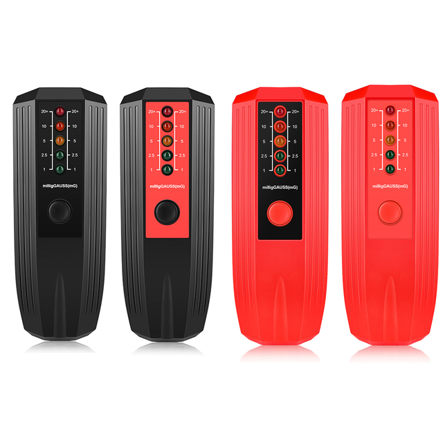 Portable Electromagnetic Radiation Detector EMF Tester Electromagnetic Fields Strength Meter 0~20+ MilliGauss LED Light Made