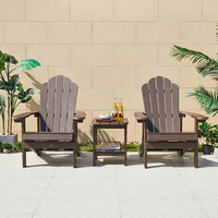 Mobilier de chaise Adirondack en bois plastique imperméable au design extérieur, jardin, patio, plage, salon pliant