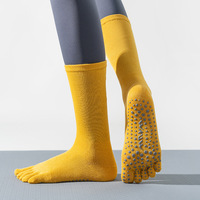 Chaussettes de yoga Bioserica Era de haute qualité - Chaussettes de Pilates antidérapantes professionnelles à cinq doigts séparés pour le sport