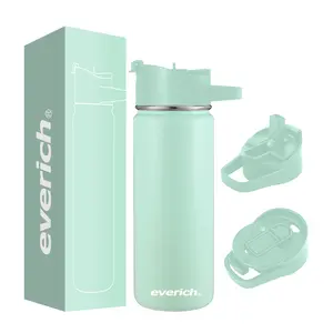 Wholesale Products New Design 2023 New Lids 2 in 1 Double Wall Wide Mouth Stainless Steel Insulated Water Bottle