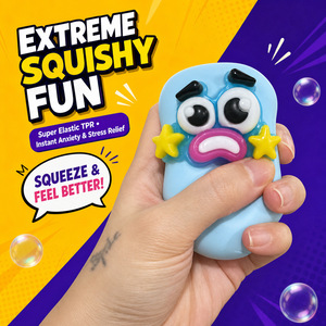 Squeezeur de savon Emoji anti-stress, jouet sensoriel, super doux, élastique, dessin animé, squishy pour adultes et adolescents - Product Image 2