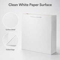 Sac cadeau en papier blanc avec poignées en corde torsadée, emballage de vente au détail pliable pour événements, boutiques et présentation de marques