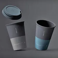 Custom print logo design print eco friendly disposable kraft corrugated cardboard cold drink hot coffee paper cup sleeve holder