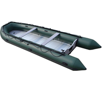 Bateau de sauvetage gonflable en PVC 11FT pour 5 personnes, modèle 2026, étanche, écologique, noir uni